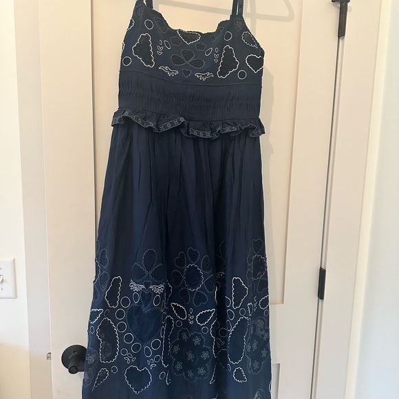 Sea New York Navy Jeanetta Eyelet Sleeveless Dress size 4 - Picture 2 of 2